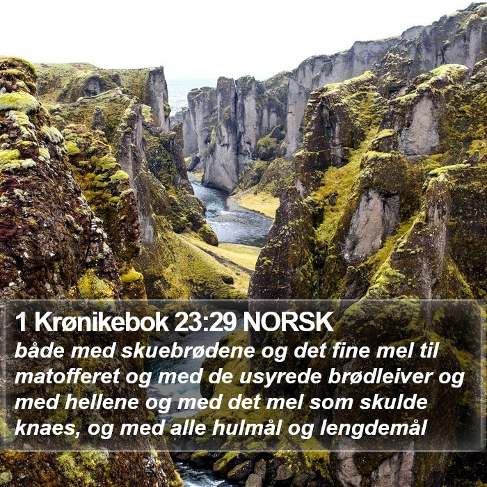 1 Krønikebok 23:29 NORSK Bible Study