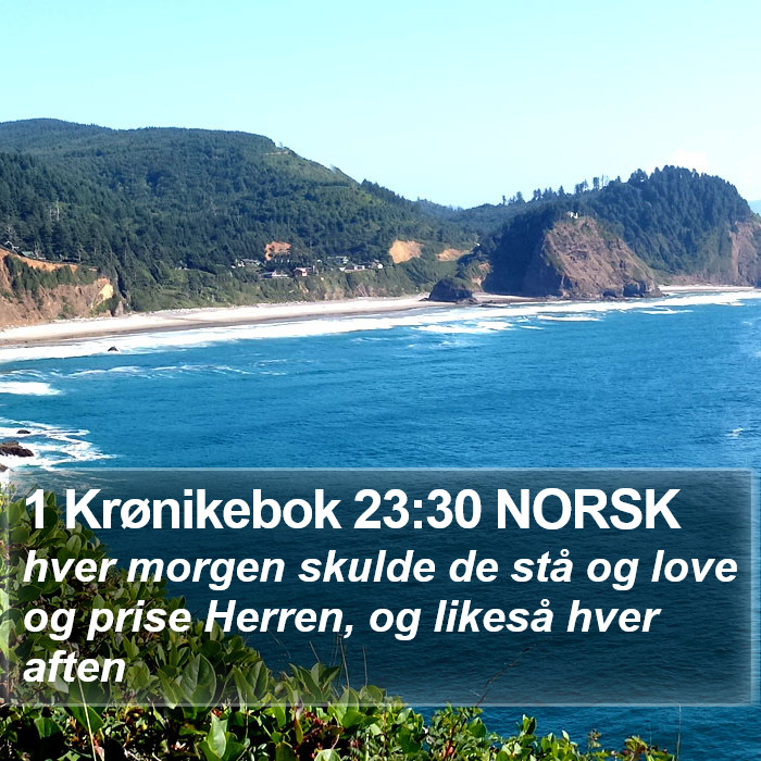 1 Krønikebok 23:30 NORSK Bible Study