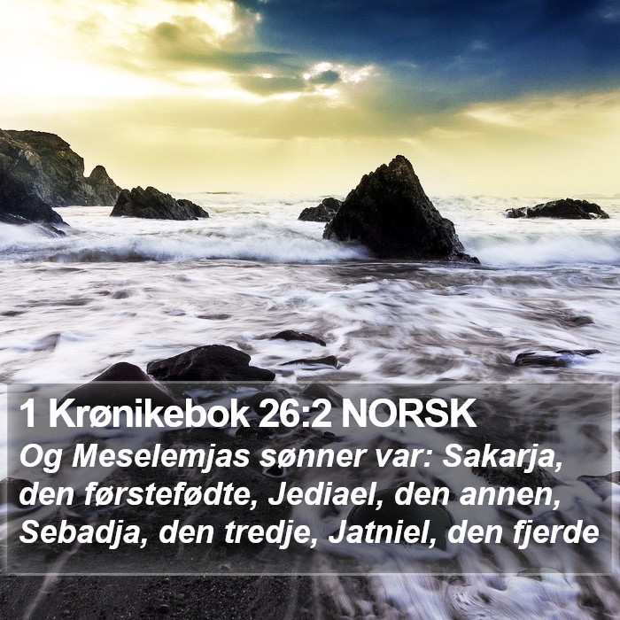 1 Krønikebok 26:2 NORSK Bible Study