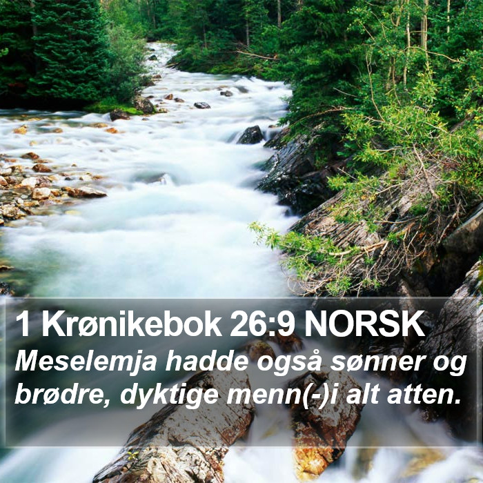 1 Krønikebok 26:9 NORSK Bible Study