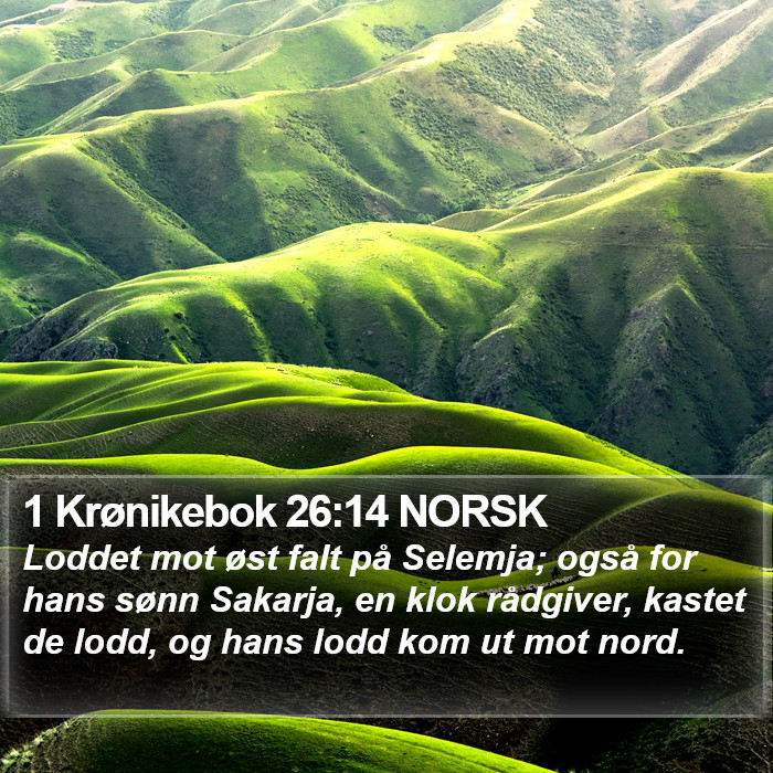 1 Krønikebok 26:14 NORSK Bible Study