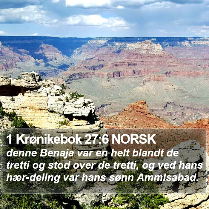 1 Krønikebok 27:6 NORSK Bible Study