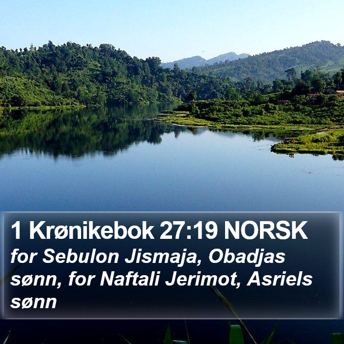 1 Krønikebok 27:19 NORSK Bible Study