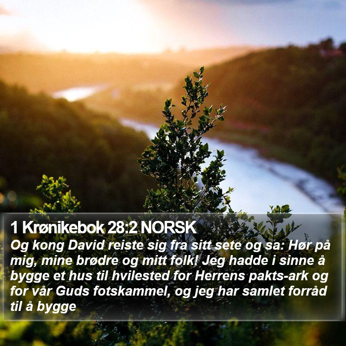 1 Krønikebok 28:2 NORSK Bible Study