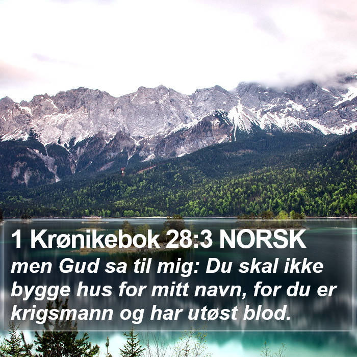 1 Krønikebok 28:3 NORSK Bible Study