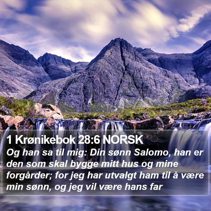 1 Krønikebok 28:6 NORSK Bible Study