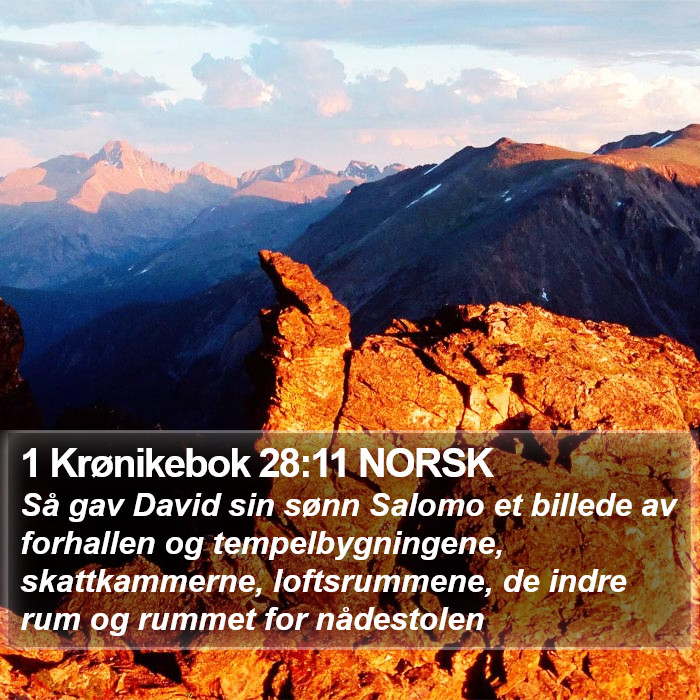 1 Krønikebok 28:11 NORSK Bible Study