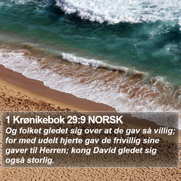 1 Krønikebok 29:9 NORSK Bible Study