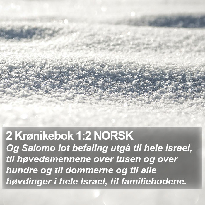 2 Krønikebok 1:2 NORSK Bible Study