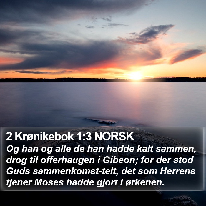 2 Krønikebok 1:3 NORSK Bible Study