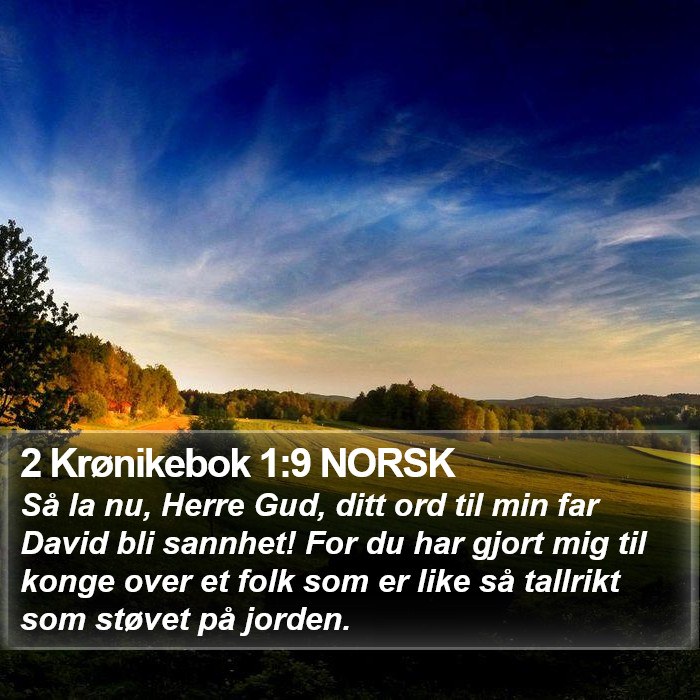 2 Krønikebok 1:9 NORSK Bible Study