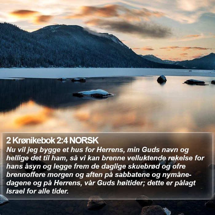 2 Krønikebok 2:4 NORSK Bible Study