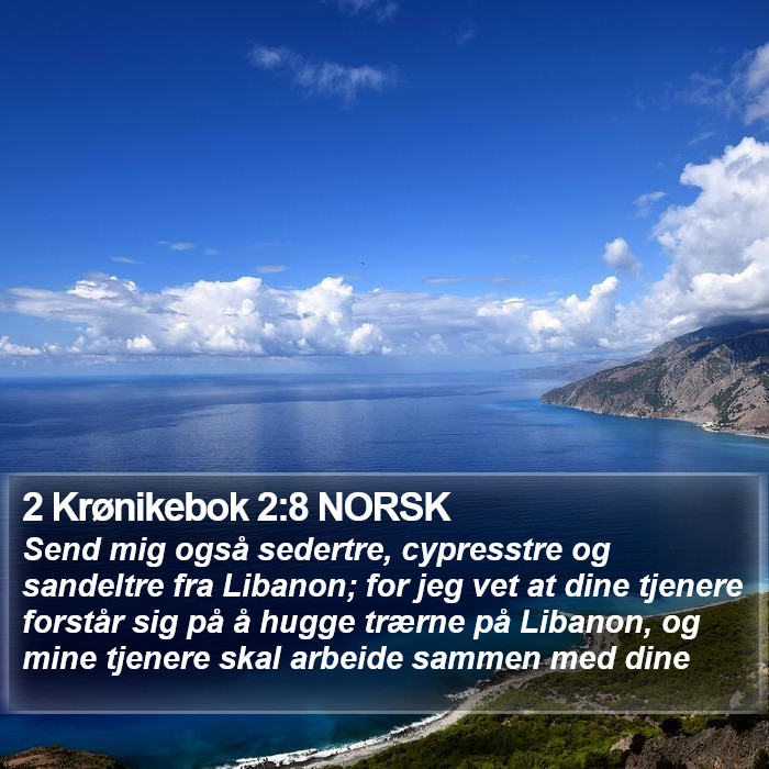 2 Krønikebok 2:8 NORSK Bible Study