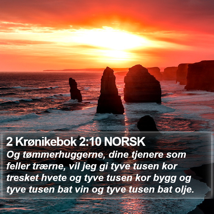 2 Krønikebok 2:10 NORSK Bible Study