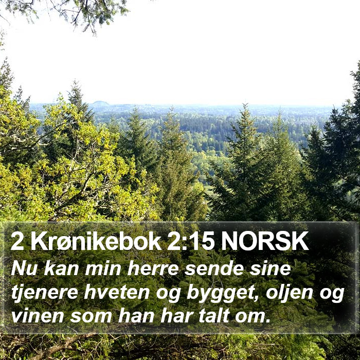 2 Krønikebok 2:15 NORSK Bible Study