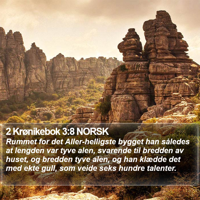 2 Krønikebok 3:8 NORSK Bible Study