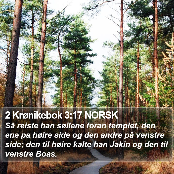 2 Krønikebok 3:17 NORSK Bible Study