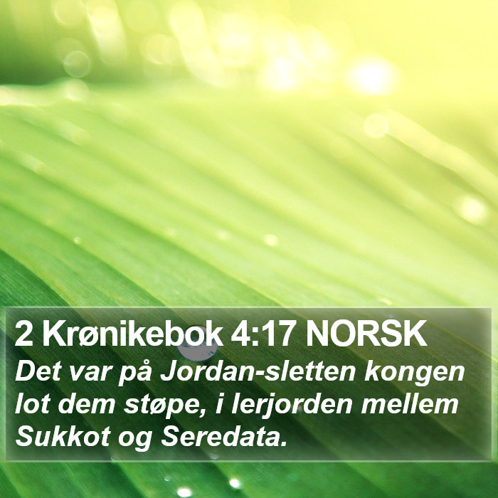 2 Krønikebok 4:17 NORSK Bible Study
