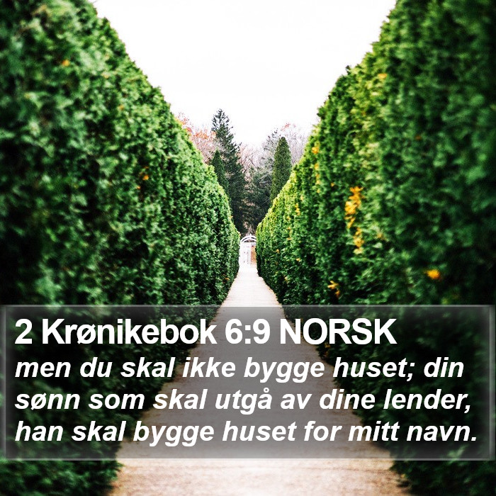 2 Krønikebok 6:9 NORSK Bible Study