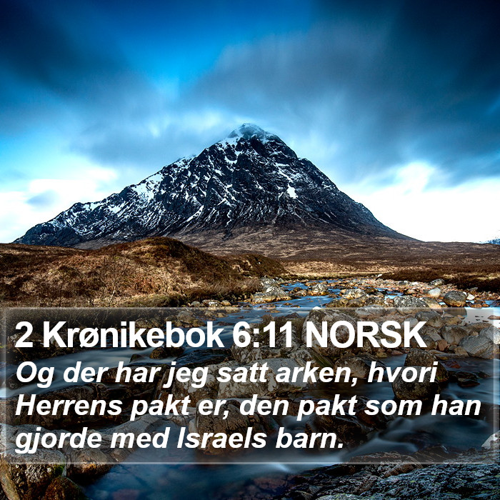 2 Krønikebok 6:11 NORSK Bible Study
