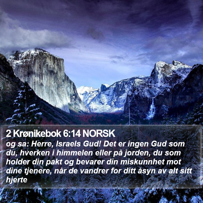 2 Krønikebok 6:14 NORSK Bible Study