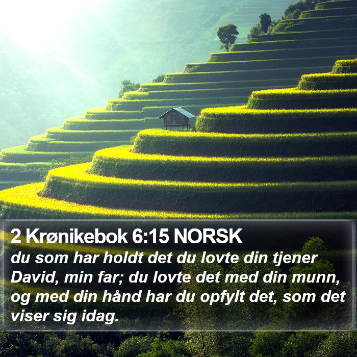 2 Krønikebok 6:15 NORSK Bible Study