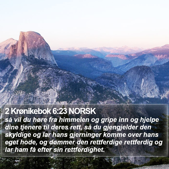 2 Krønikebok 6:23 NORSK Bible Study