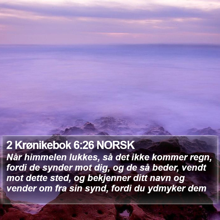 2 Krønikebok 6:26 NORSK Bible Study