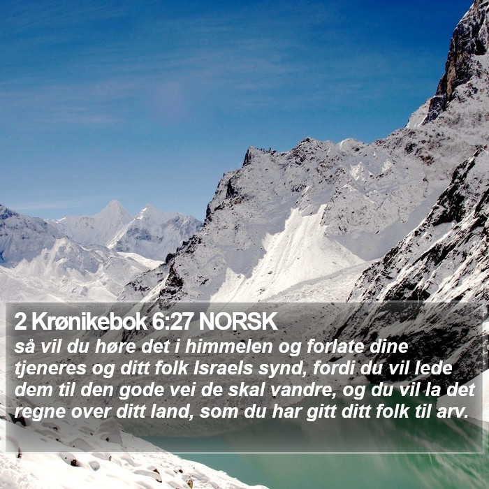2 Krønikebok 6:27 NORSK Bible Study
