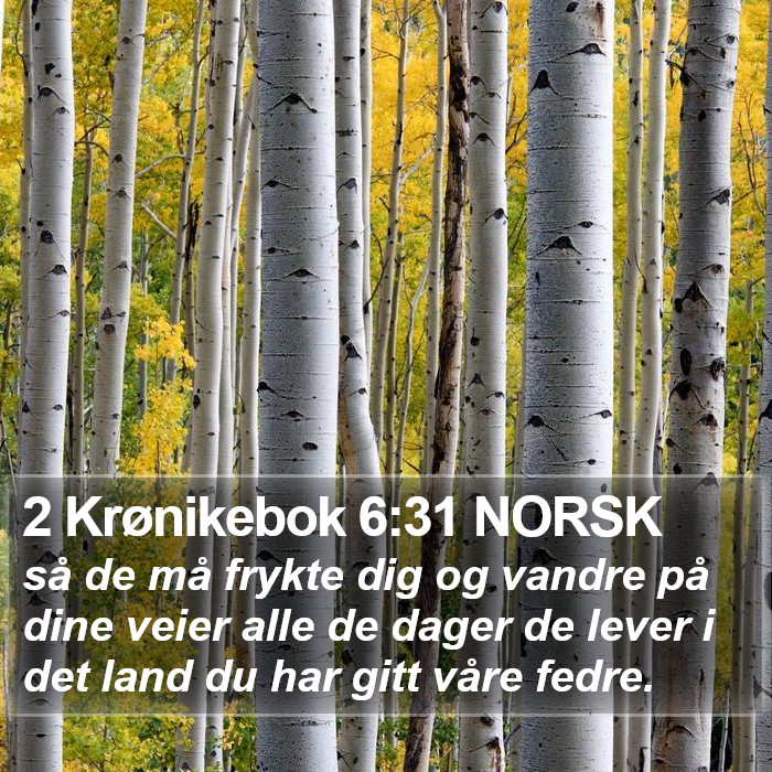 2 Krønikebok 6:31 NORSK Bible Study