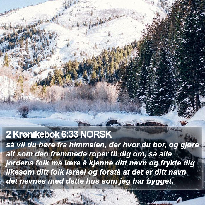 2 Krønikebok 6:33 NORSK Bible Study