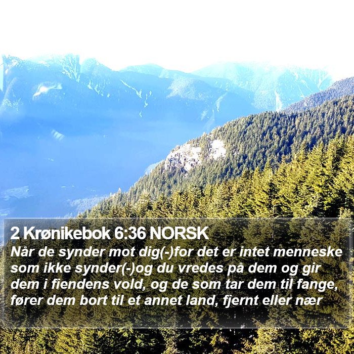 2 Krønikebok 6:36 NORSK Bible Study