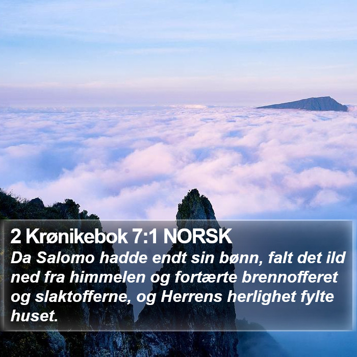 2 Krønikebok 7:1 NORSK Bible Study