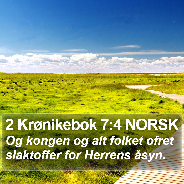 2 Krønikebok 7:4 NORSK Bible Study