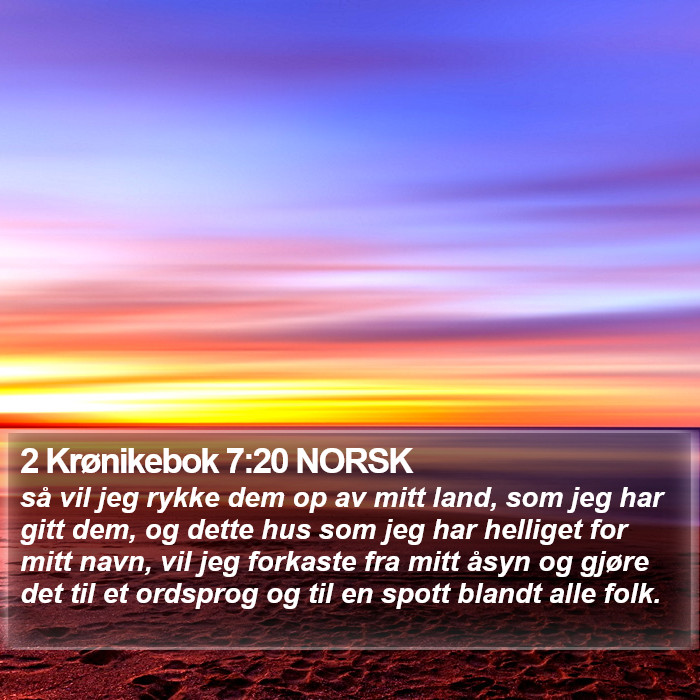 2 Krønikebok 7:20 NORSK Bible Study