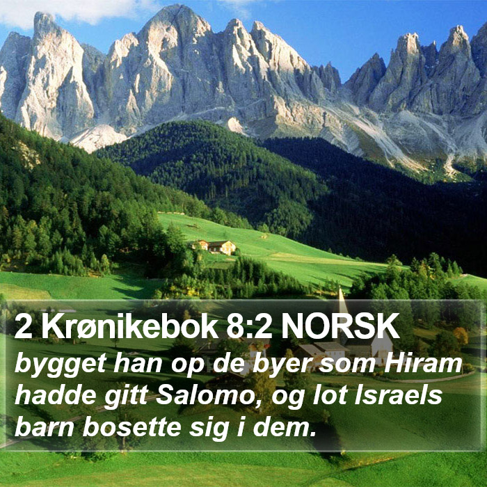 2 Krønikebok 8:2 NORSK Bible Study