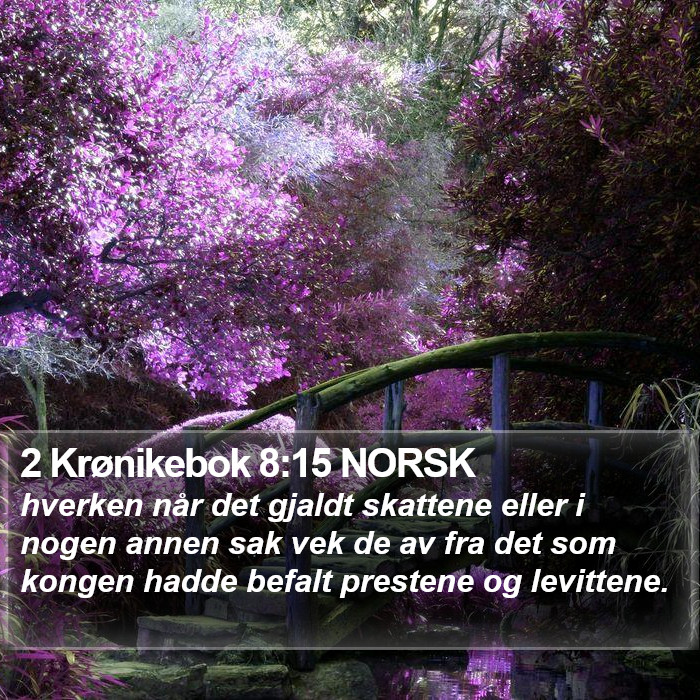 2 Krønikebok 8:15 NORSK Bible Study