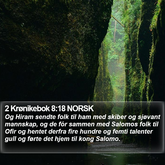 2 Krønikebok 8:18 NORSK Bible Study