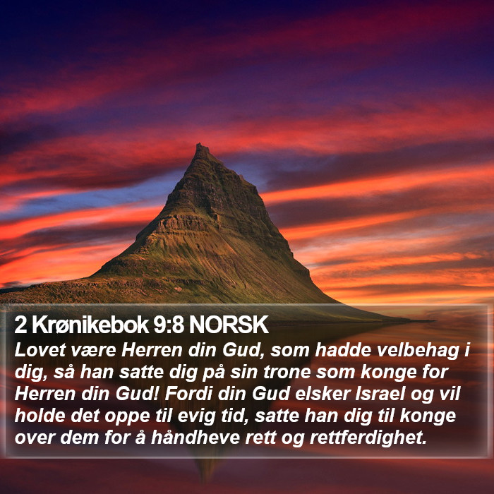 2 Krønikebok 9:8 NORSK Bible Study