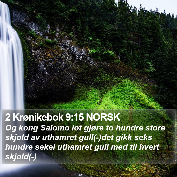 2 Krønikebok 9:15 NORSK Bible Study