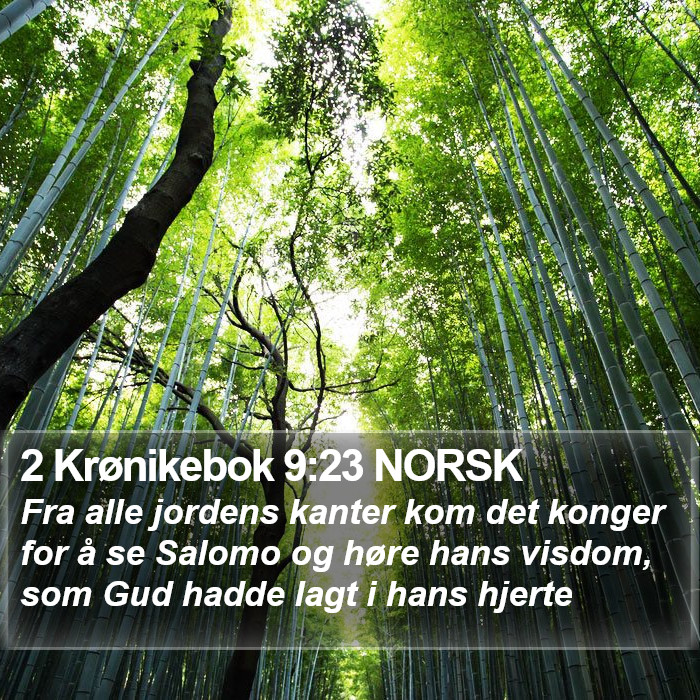 2 Krønikebok 9:23 NORSK Bible Study