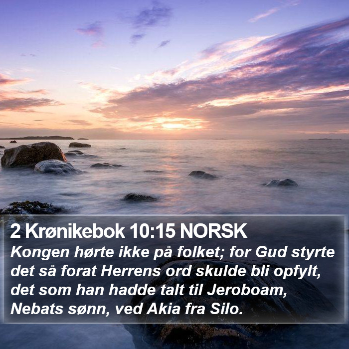 2 Krønikebok 10:15 NORSK Bible Study