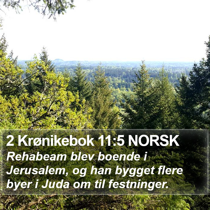 2 Krønikebok 11:5 NORSK Bible Study