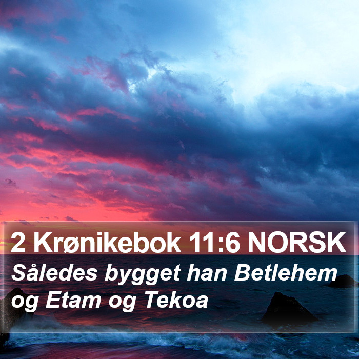 2 Krønikebok 11:6 NORSK Bible Study