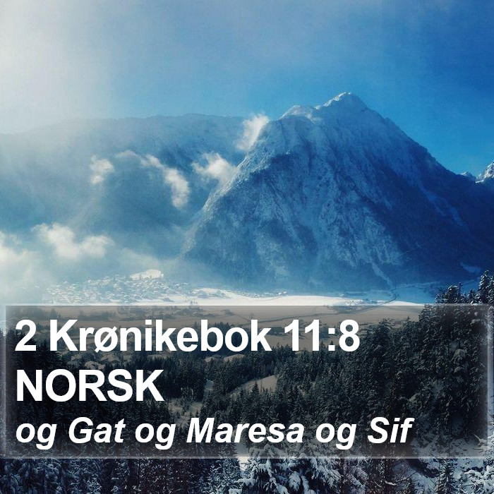 2 Krønikebok 11:8 NORSK Bible Study