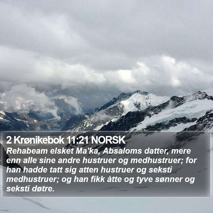 2 Krønikebok 11:21 NORSK Bible Study