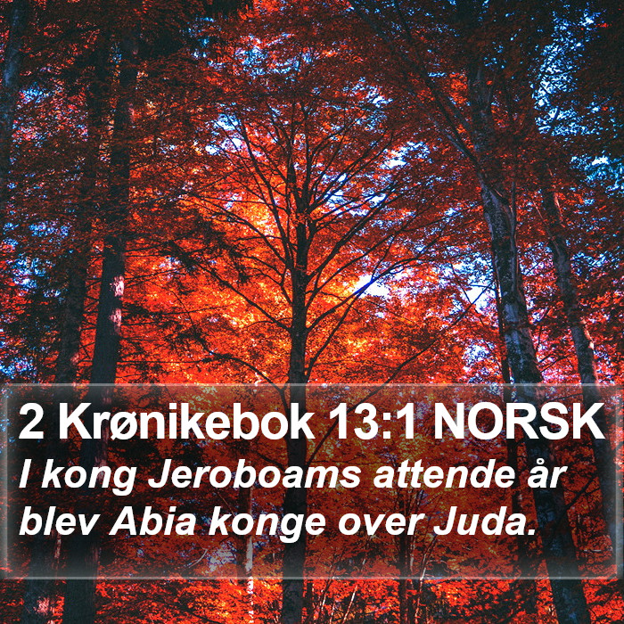 2 Krønikebok 13:1 NORSK Bible Study