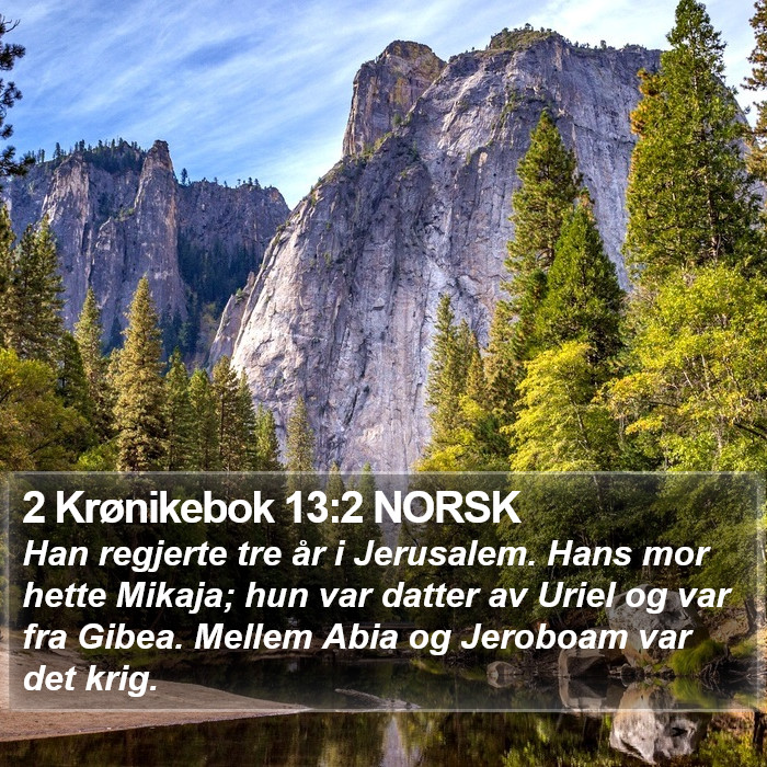 2 Krønikebok 13:2 NORSK Bible Study