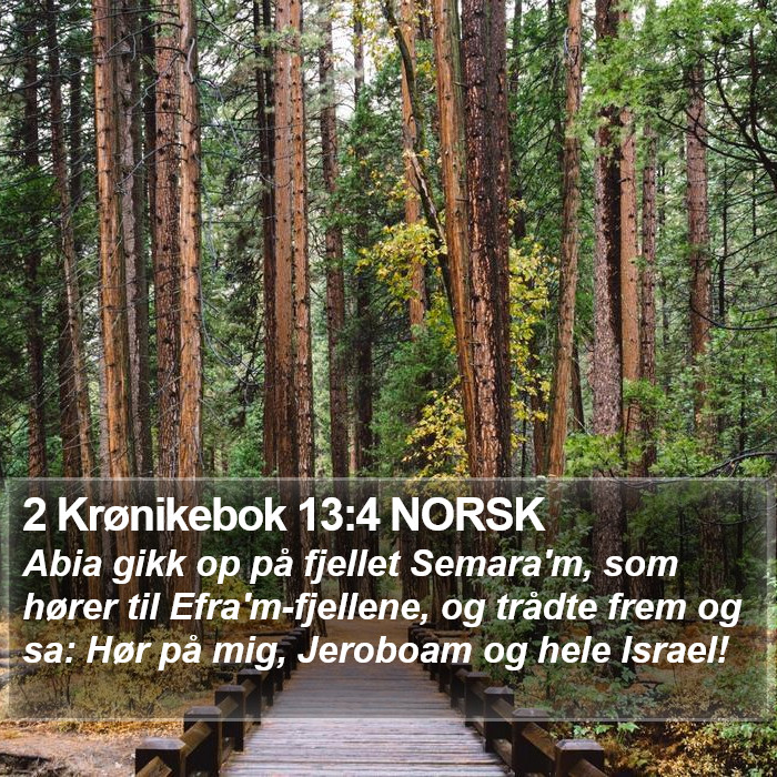 2 Krønikebok 13:4 NORSK Bible Study