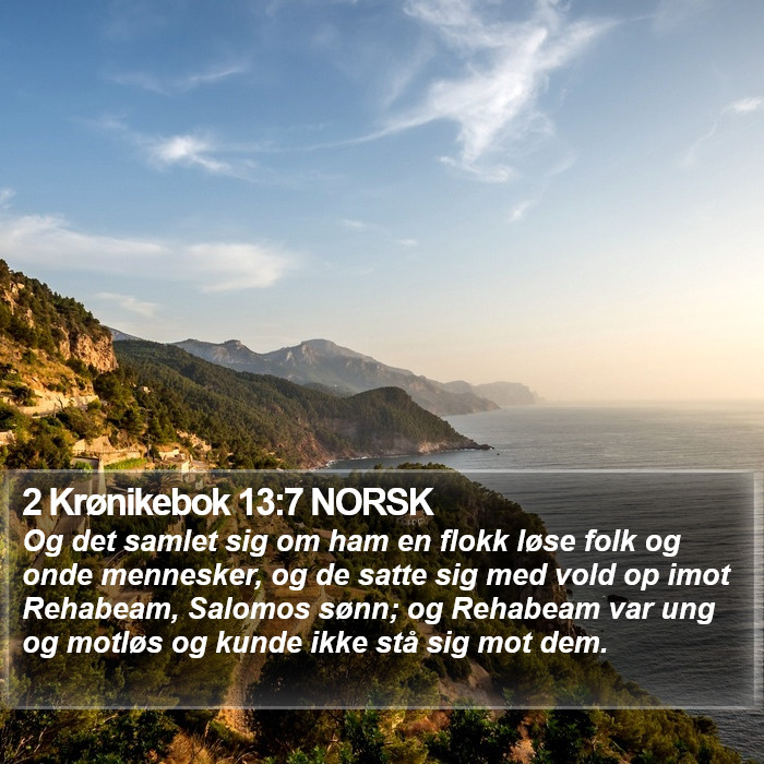 2 Krønikebok 13:7 NORSK Bible Study